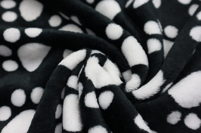 Wellnessfleece Kleine Pfoten - schwarz