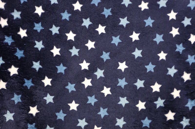 Wellnessfleece Mini Stars - dunkelblau