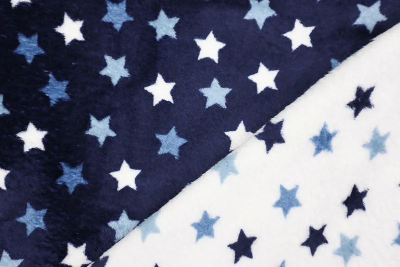 Wellnessfleece Mini Stars - dunkelblau