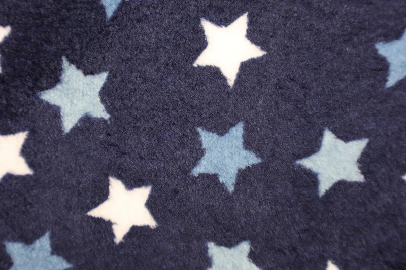 Wellnessfleece Mini Stars - dunkelblau