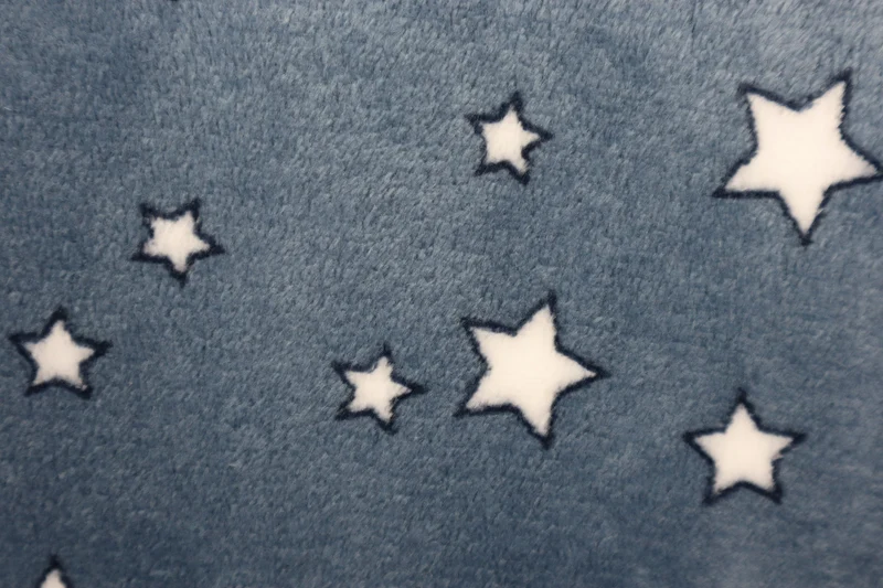 Wellnessfleece Mini Stars - rauchblau