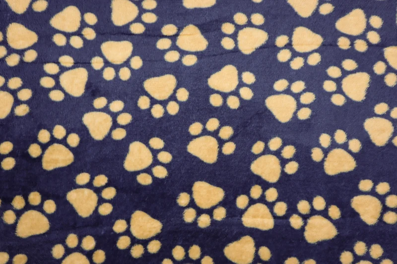 Wellnessfleece Kleine Pfoten - dunkelblau