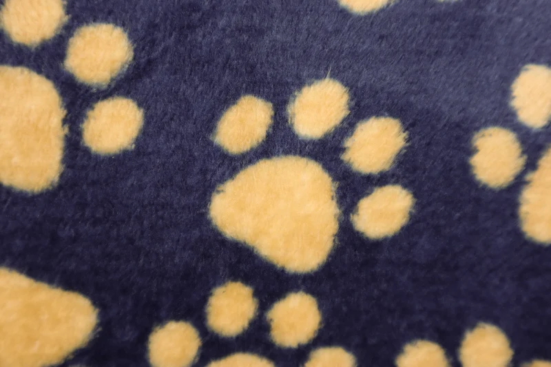 Wellnessfleece Kleine Pfoten - dunkelblau