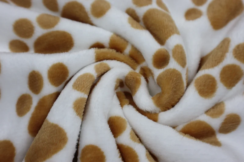 Wellnessfleece Kleine Pfoten - weiß