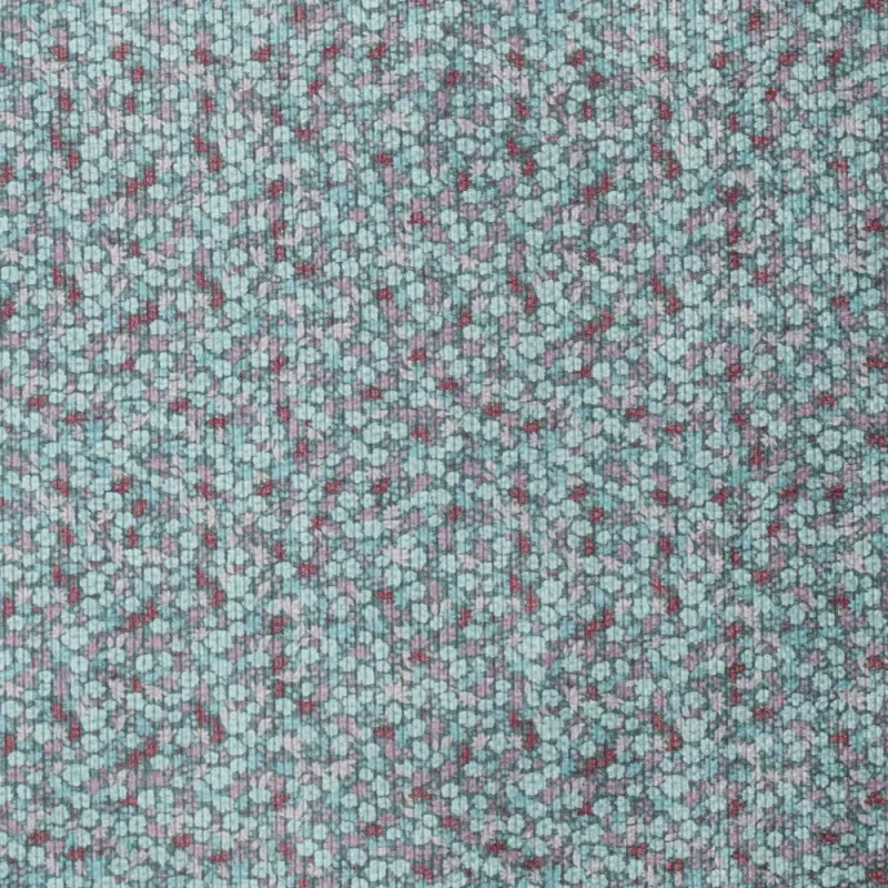 Stretch Feincord Ditsy Flower - mint