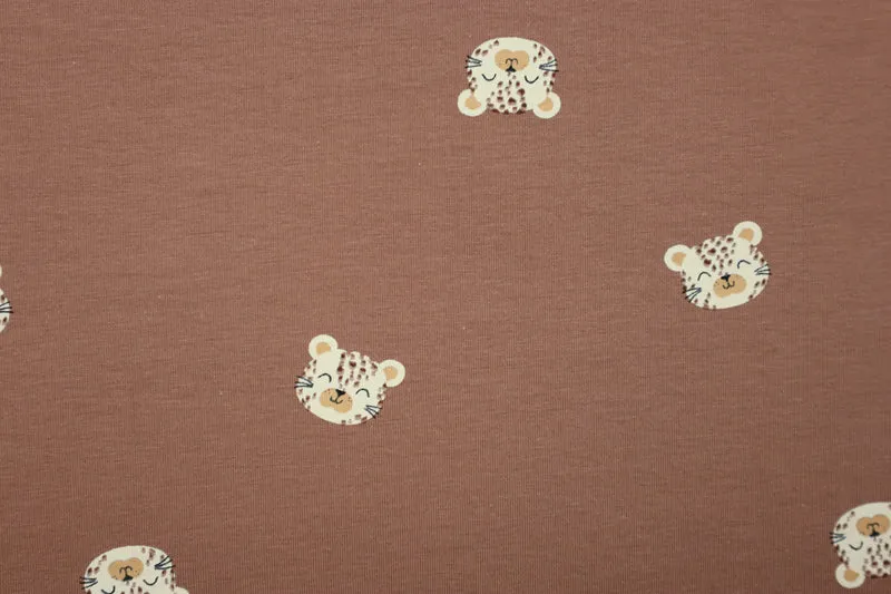 Baumwolljersey Kleiner Leopard