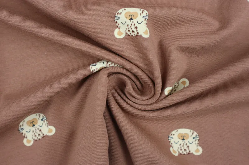 Baumwolljersey Kleiner Leopard