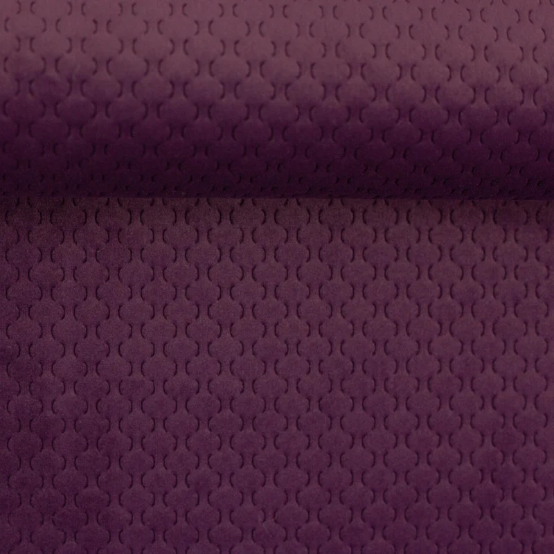 Deko Samt Stoff Caracas - 938 aubergine
