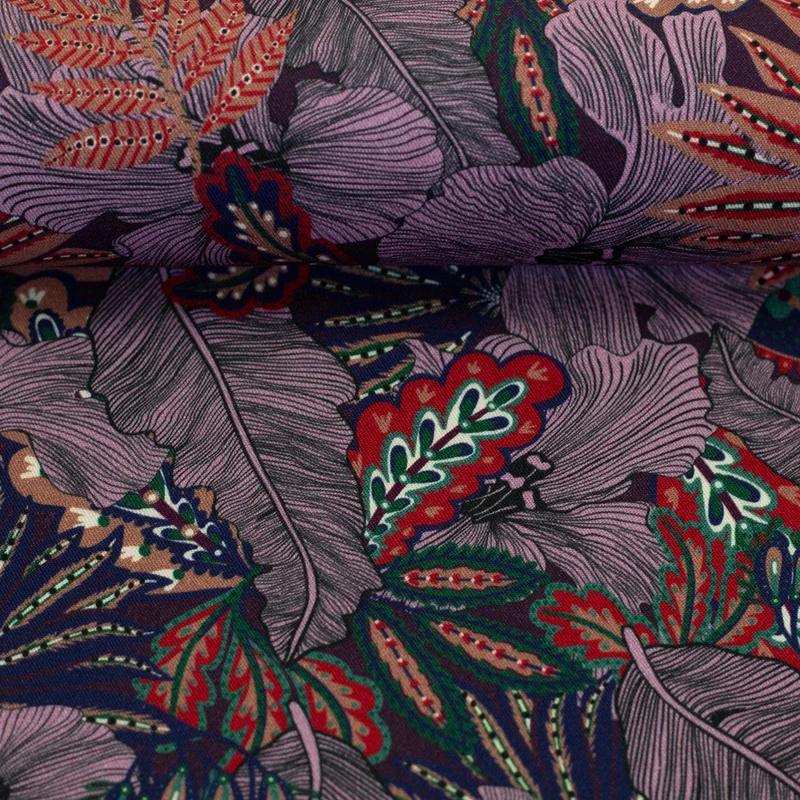 Viskose Webware Indian Summer by Bienvenido Colorido - 938 aubergine