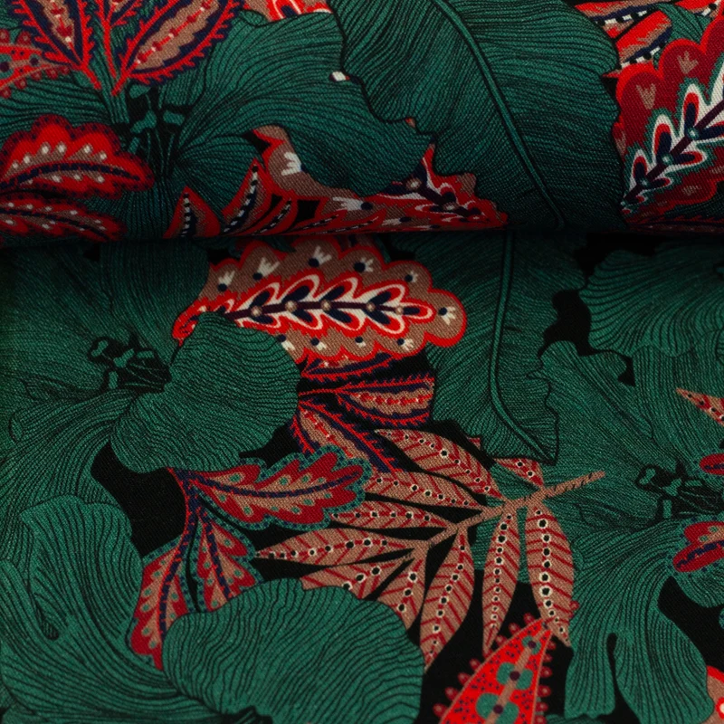 Viskose Webware Indian Summer by Bienvenido Colorido - 266 smaragd