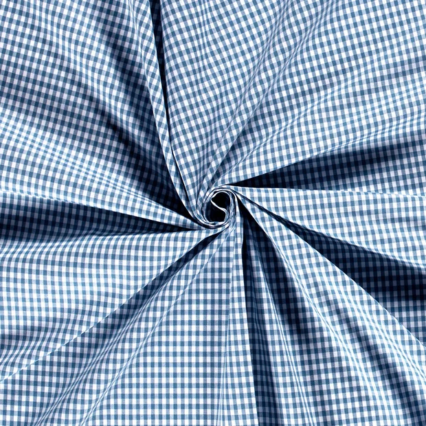 Baumwoll Cretonne Vichy Karo 5mm - 5028 jeansblau
