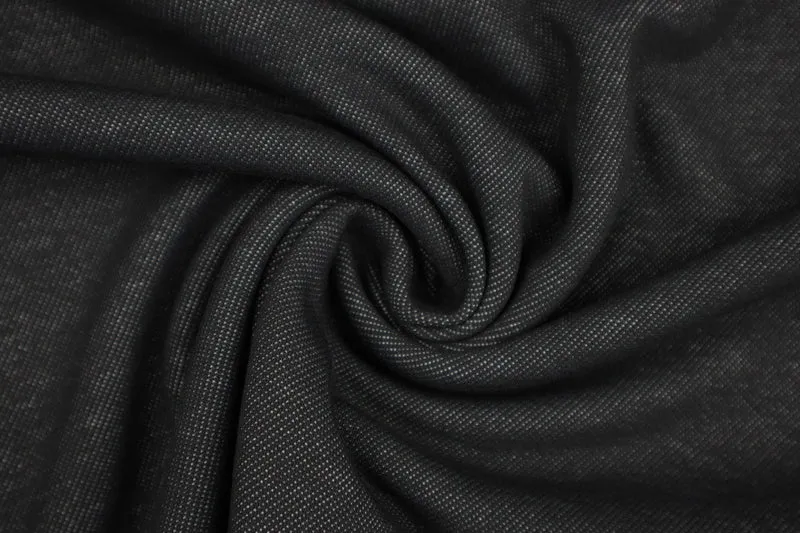 Alpenfleece Denim Look - schwarz