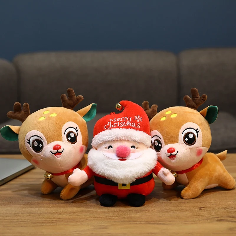 Plüschiger Weihnachtsmann in verschiedenen Größen