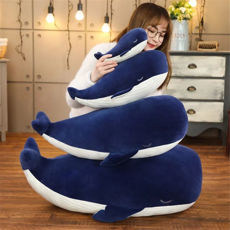 Blau Weißer Plüsch Wal Kuscheltier