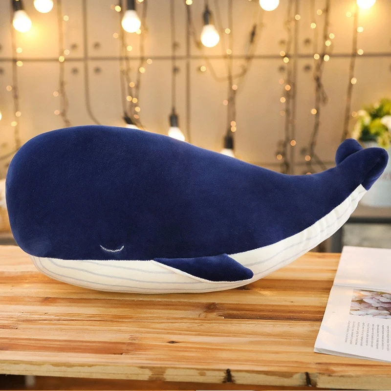 Blau Weißer Plüsch Wal Kuscheltier
