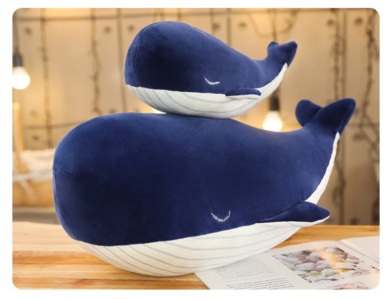 Blau Weißer Plüsch Wal Kuscheltier