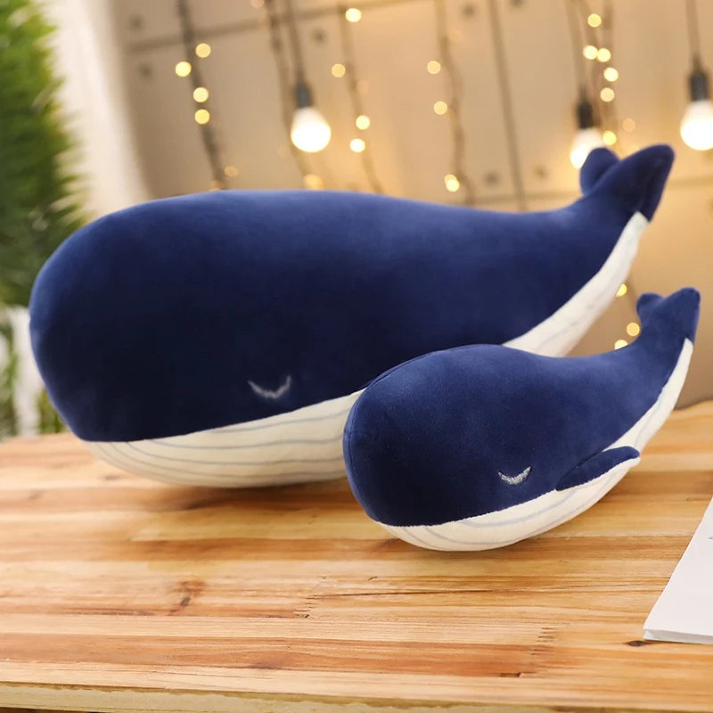 Blau Weißer Plüsch Wal Kuscheltier