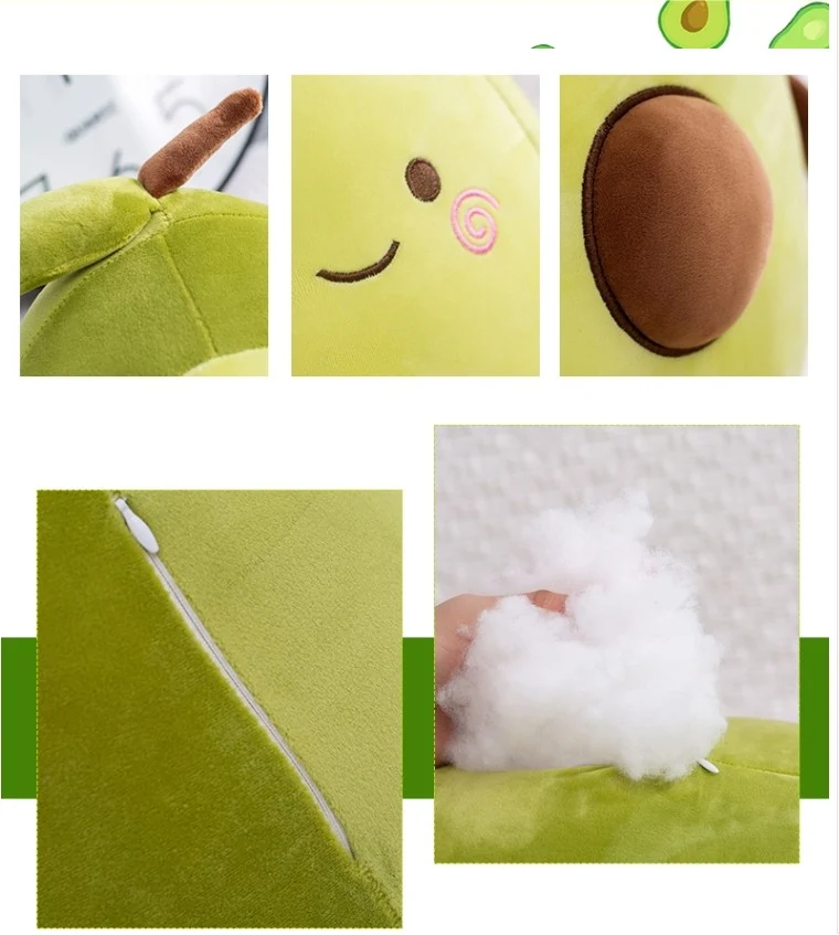 Witziges Avocado Plüsch Kissen Stofftier