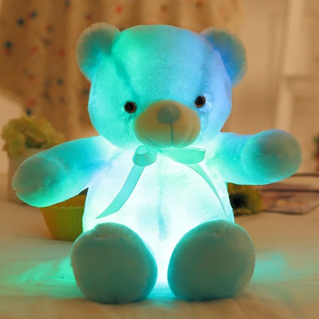 Leuchtender Teddybär in verschiedenen Farben (30cm oder 50cm)