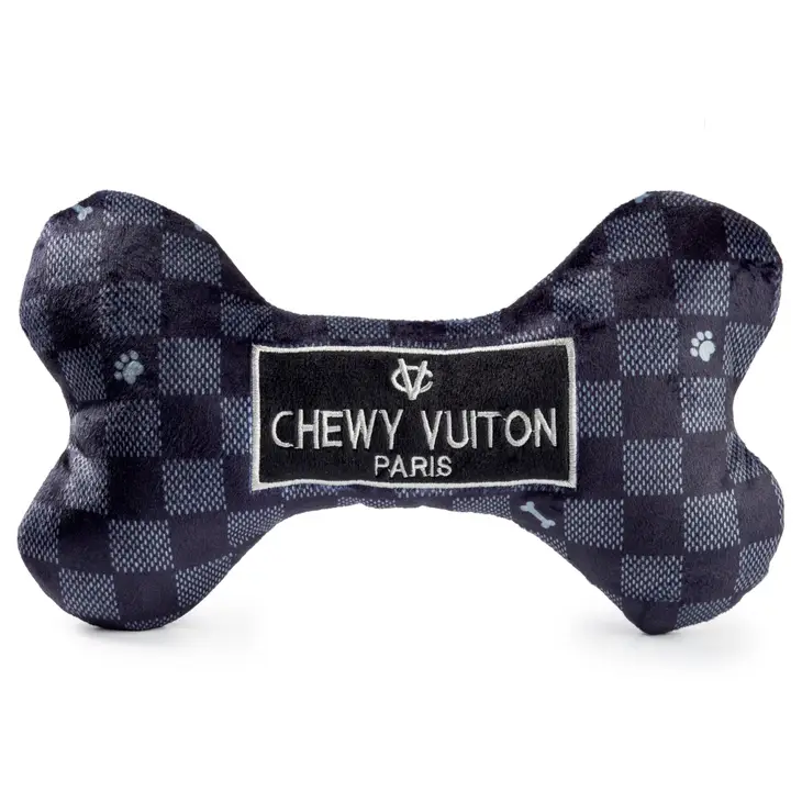 Chewy Vuiton Black Checker Knochen