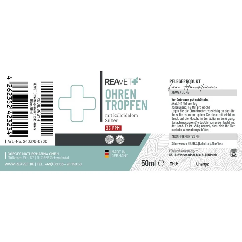 Ohrentropfen mit kolloidalem Silber