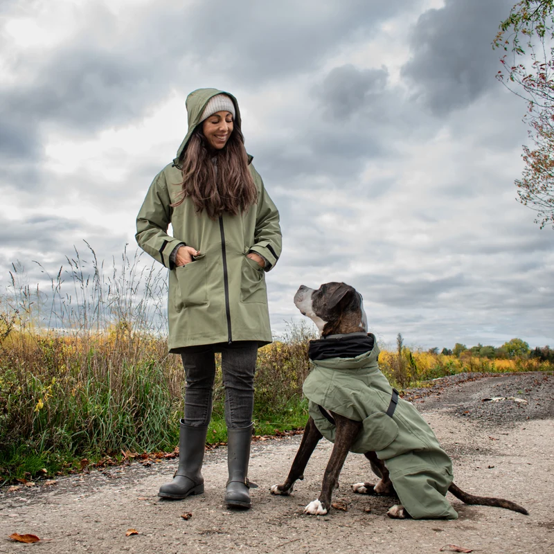 Regenjacke vollreflektierend Khaki
