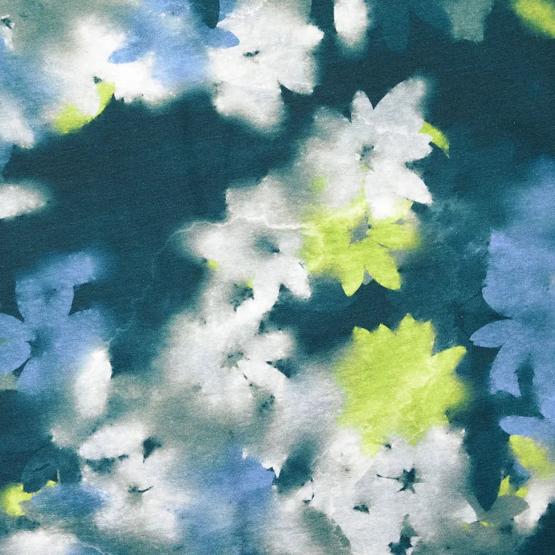 Baumwolljersey Digital Joy - blau
