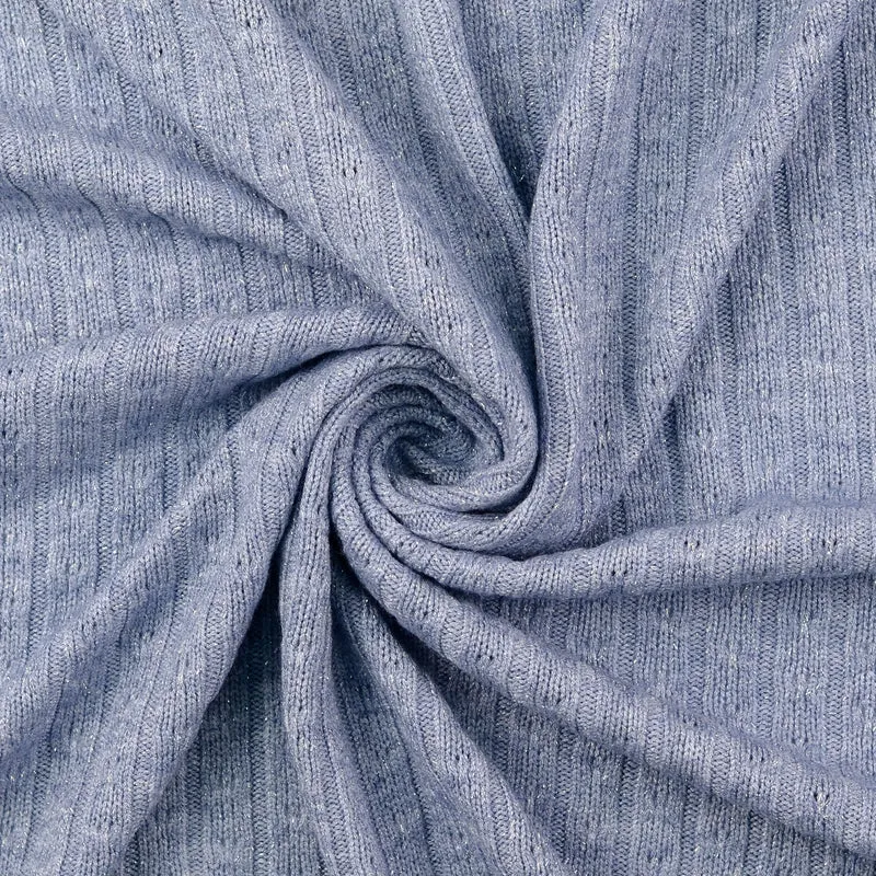 Metallic Strickstoff Jenny - 5028 jeansblau
