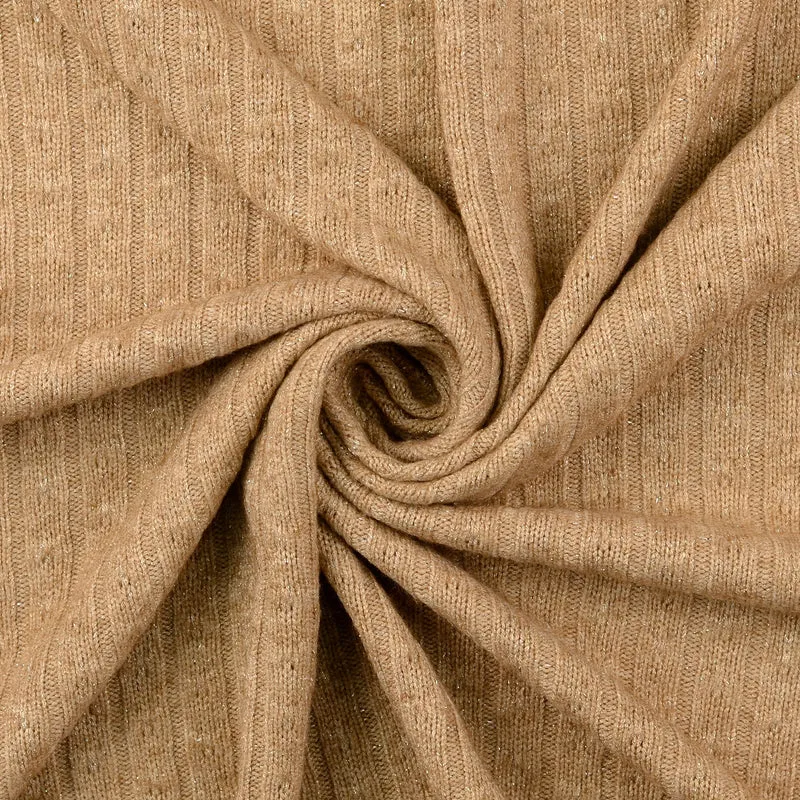 Metallic Strickstoff Jenny - 5006 beige
