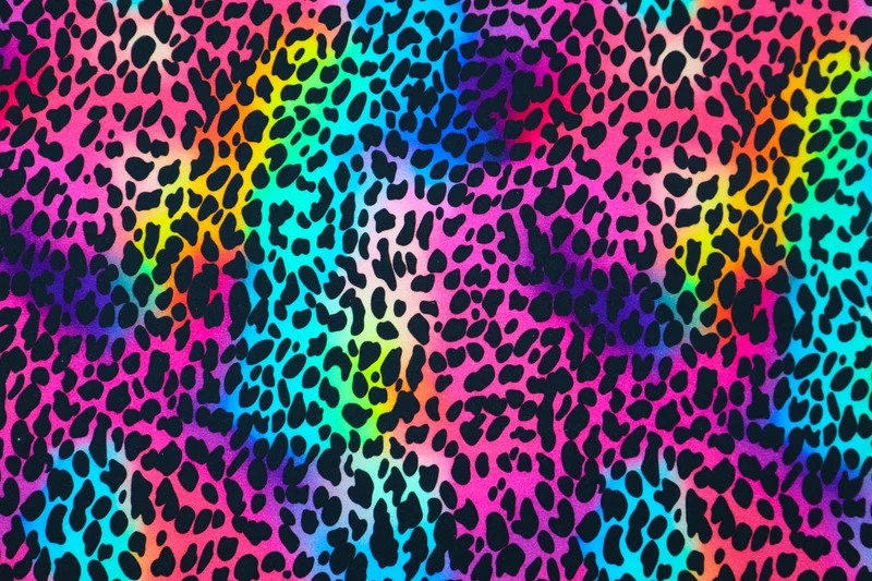 French Terry Digital Rainbow Leo - Design 2