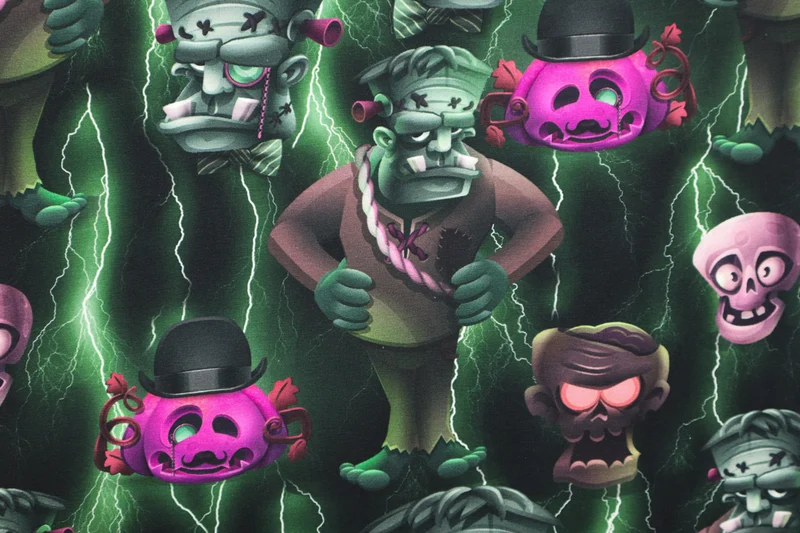 Baumwolljersey Frankensteins Monster - Design 2