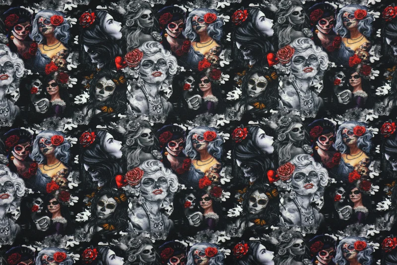Baumwolljersey Dia de Muertos - Design 2