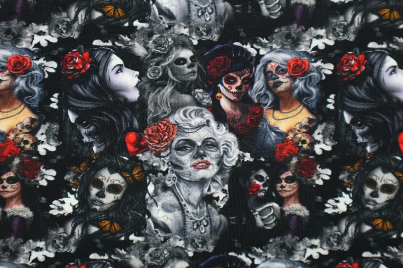 Baumwolljersey Dia de Muertos - Design 2