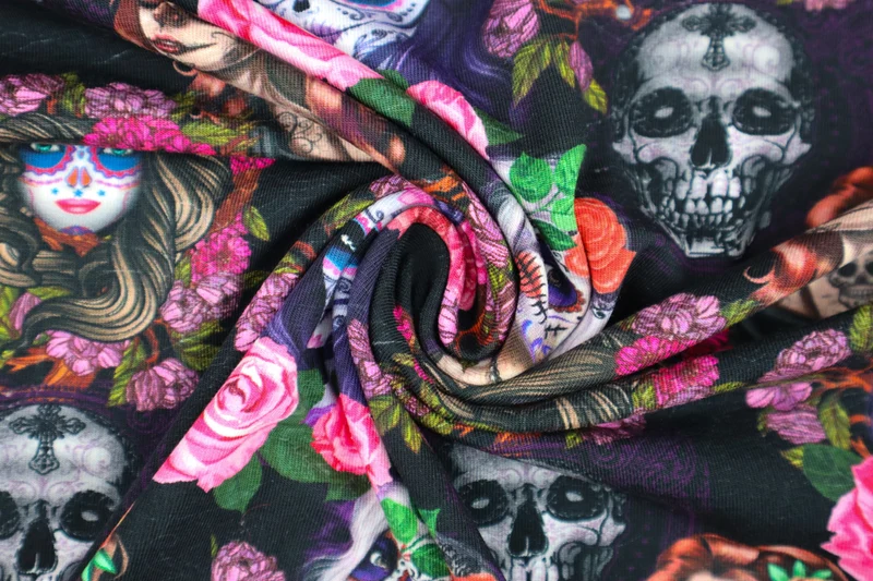 Baumwolljersey Dia de Muertos - Design 1