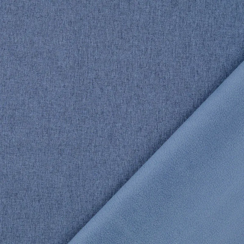 Softshell Stoff Meliert - 0806 jeansblau