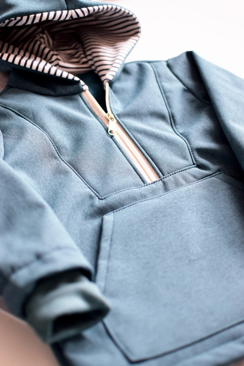 Softshell Stoff Meliert - 0805 petrol