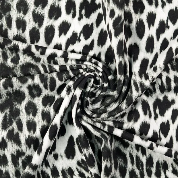 French Terry angeraut Digital Animal Look - grau