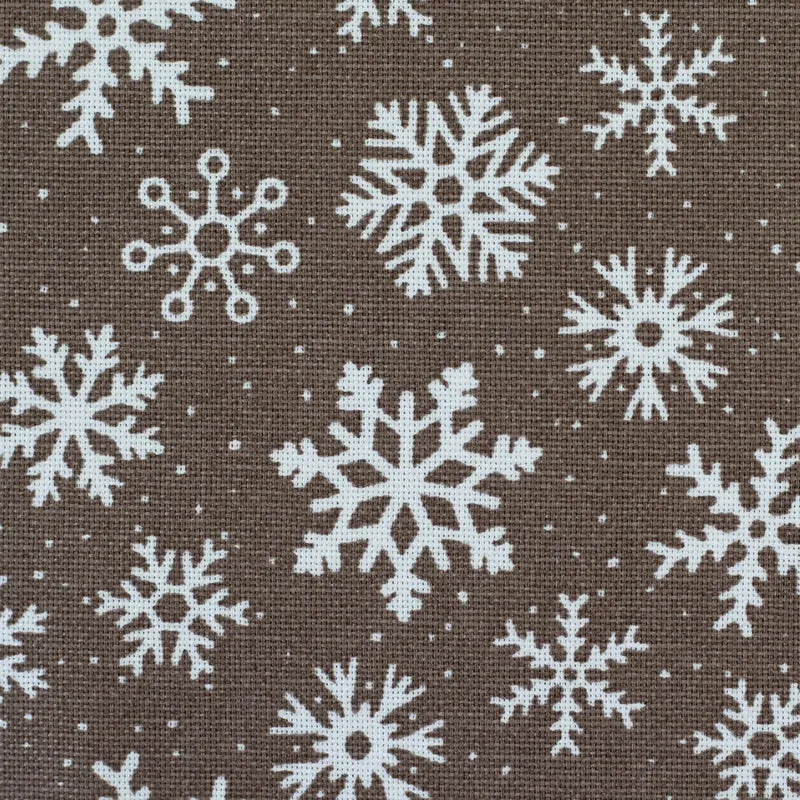 Canvas Wiebke Eiskristalle - 676 taupe