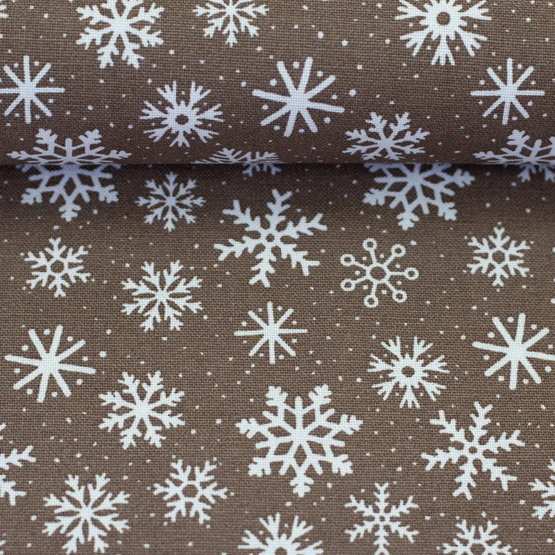 Canvas Wiebke Eiskristalle - 676 taupe