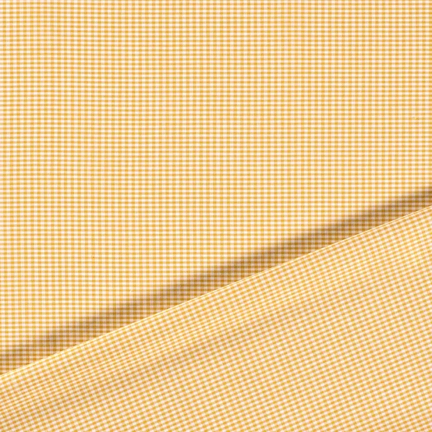 Baumwoll Cretonne Vichy Karo 2,5mm - 5010 senfgelb