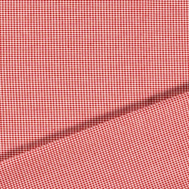 Baumwoll Cretonne Vichy Karo 2,5mm - 5019 rot