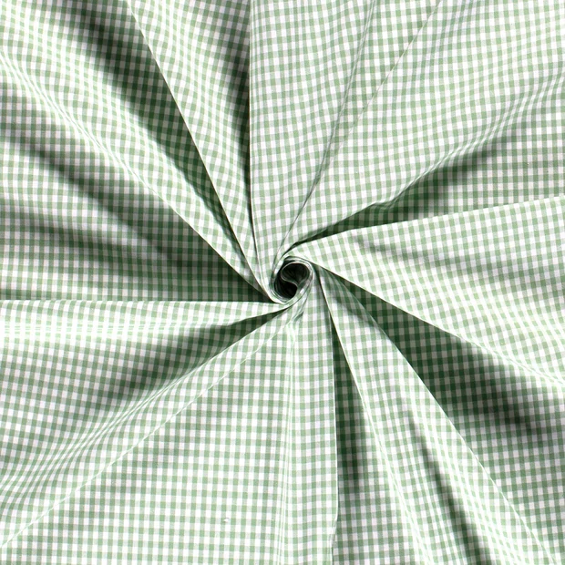 Baumwoll Cretonne Vichy Karo 5mm - 5037 grün