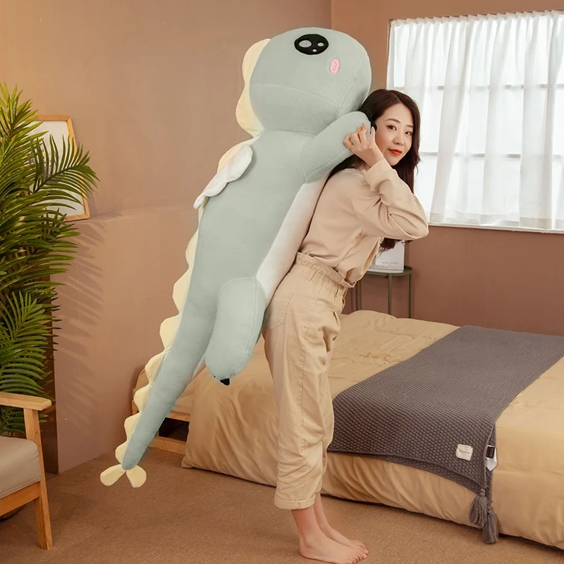 Langer XXL Plüsch Dinosaurier zum kuscheln