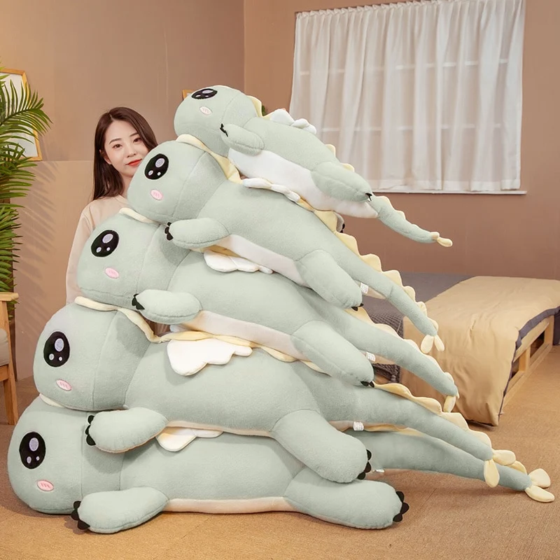 Langer XXL Plüsch Dinosaurier zum kuscheln