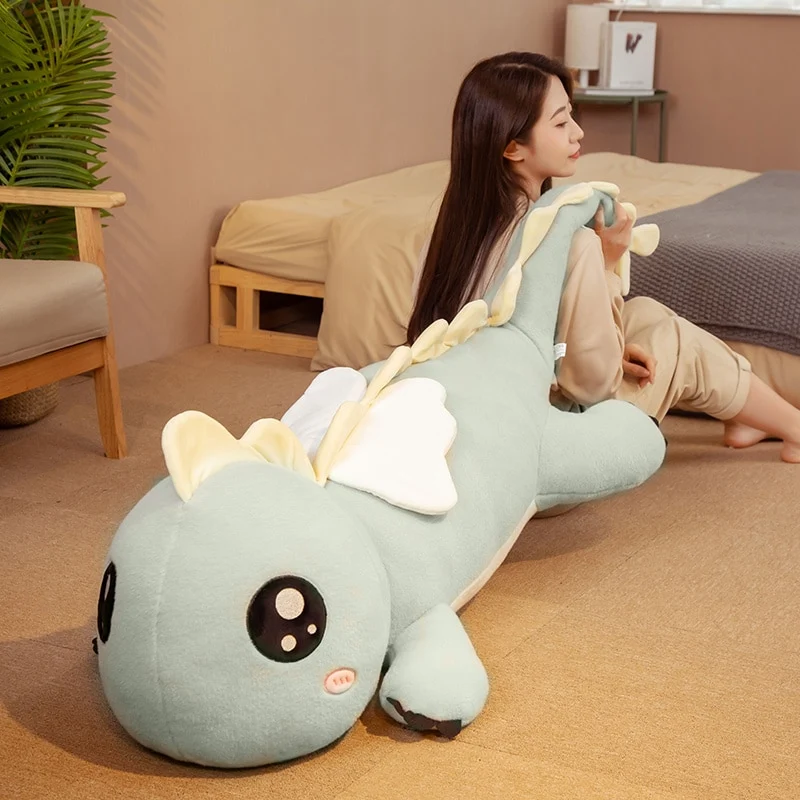 Langer XXL Plüsch Dinosaurier zum kuscheln