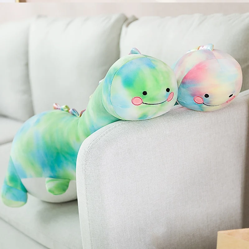 Supergroßer Süßes Dinosaurier Stofftier Regenbogen Look (70-130cm)