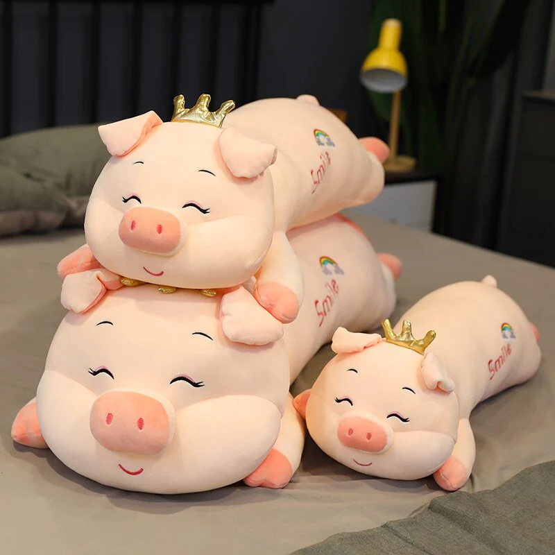 Lustiges XXL Schwein Ferkel Plüsch Stofftier (bis zu 105cm)