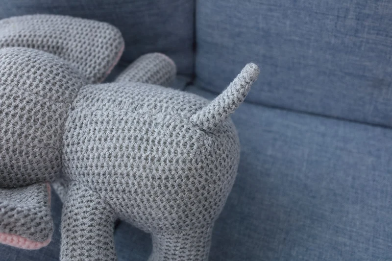 Niedliche Kuscheltiere im Strick Look - verschiedene Motive