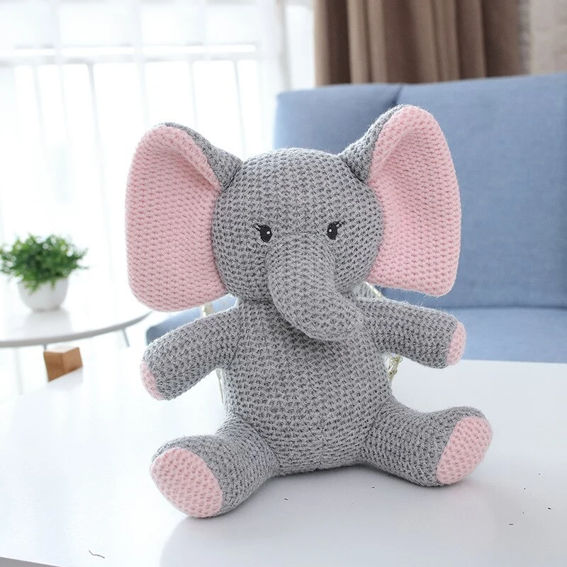 Niedliche Kuscheltiere im Strick Look - verschiedene Motive