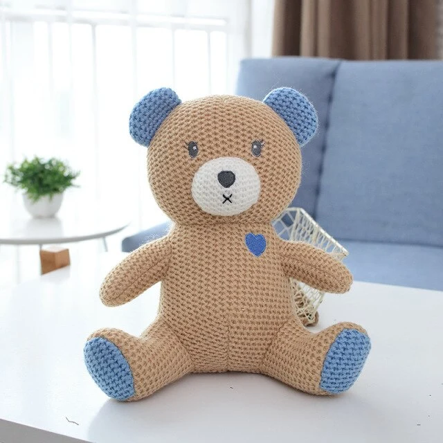 Niedliche Kuscheltiere im Strick Look - verschiedene Motive